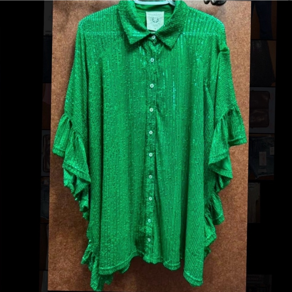 Fantastic Fawn- Green Ruffled Women's Dress